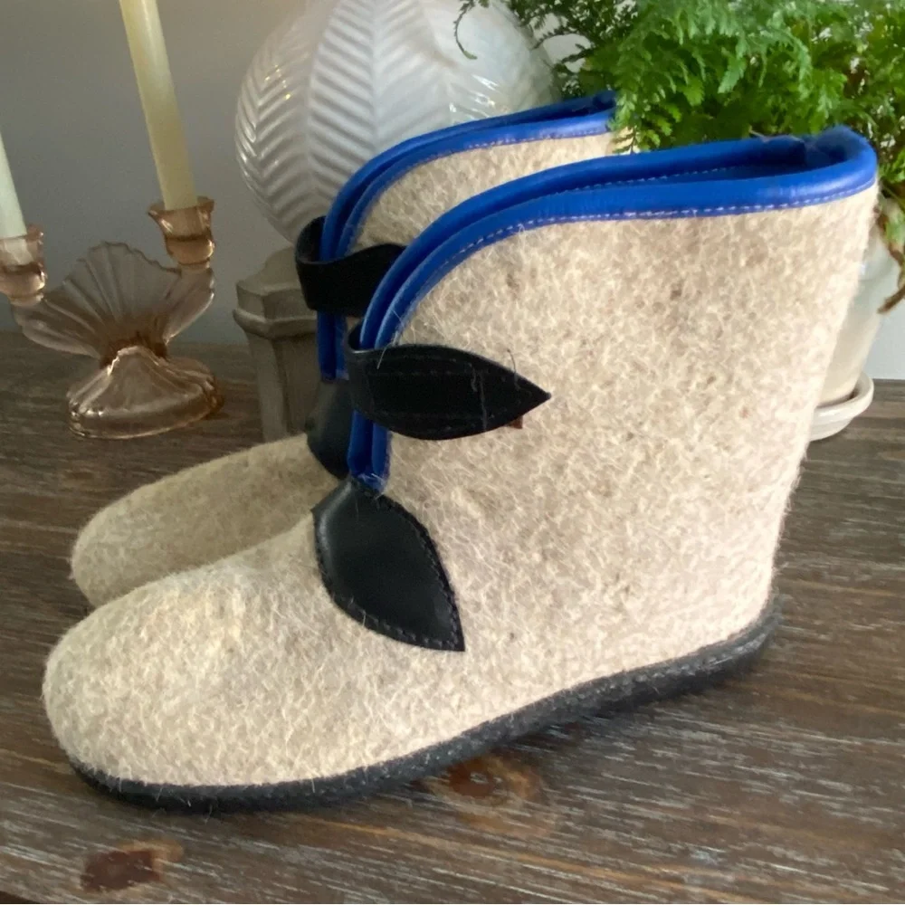 Russian Wool Felt Winter Snow Boots Size 42‎